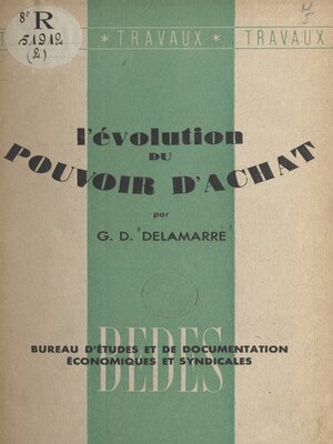 cover image of L'évolution du pouvoir d'achat depuis février 1947